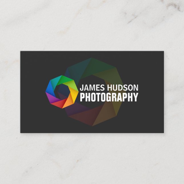 Modern Photographer Business Card (Front)