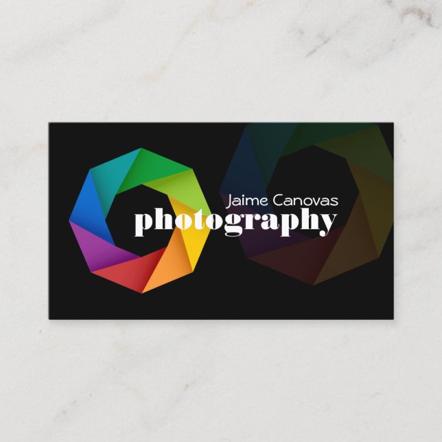 Modern Photographer Business Card (Front)