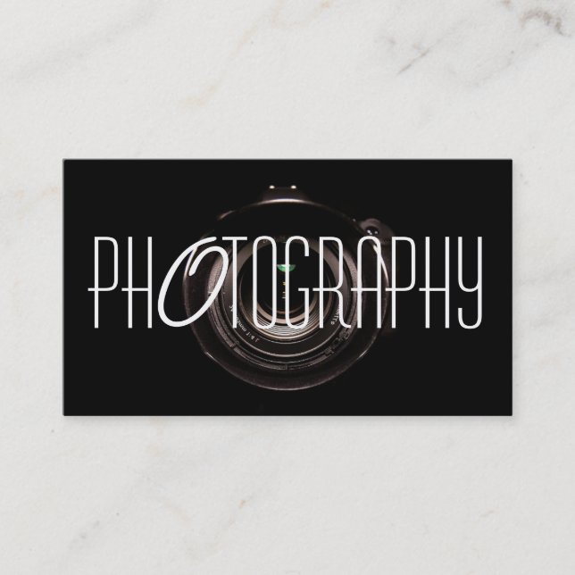 Modern Photographer Business Card (Front)