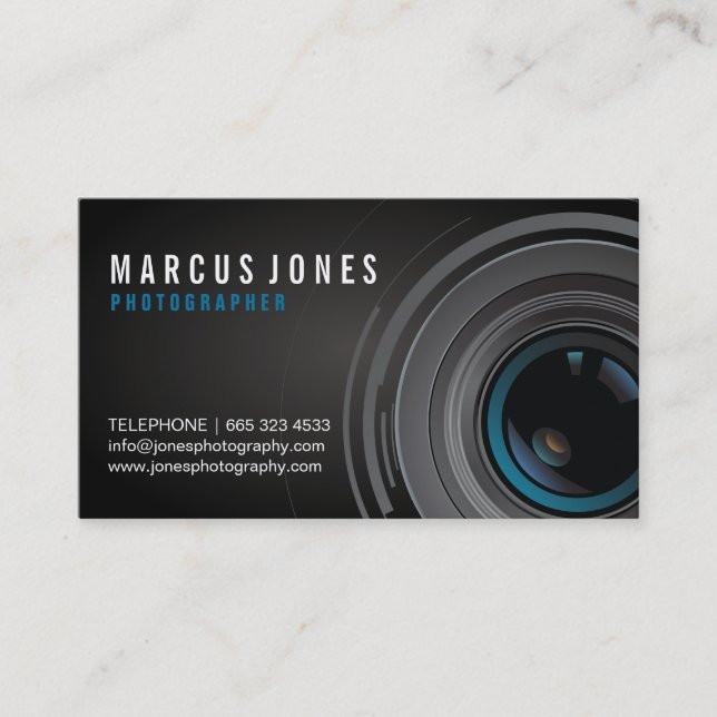 Modern Photographer Business Cards (Front)