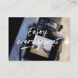 Modern Photographer Enjoy Every Moment Business Card
