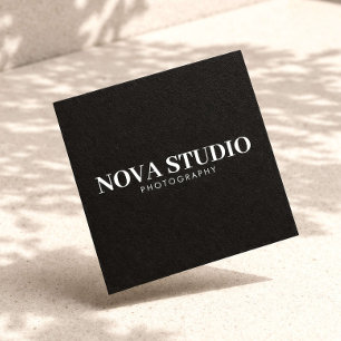 Modern Photographer Minimalist Square Business Card