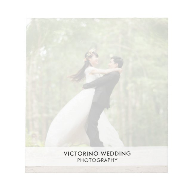 Modern Photographer Simple Elegant Photo Notepad (Front)