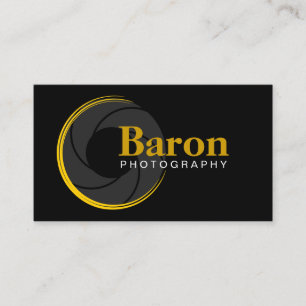Modern Photographer Yellow Business Card