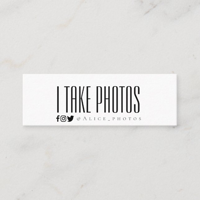 Modern photography business card (Front)