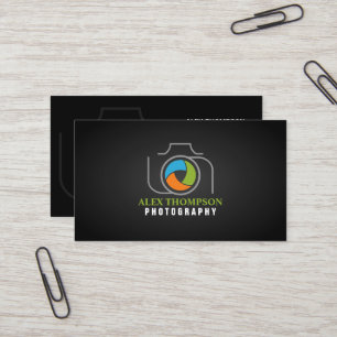 Modern Photography Camera Colour Shutter Business Card