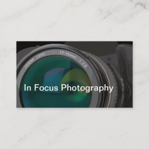Modern Photography Camera Lens Business Card