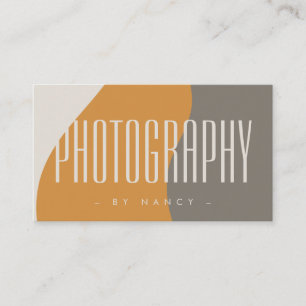 Modern Photography Earth Tones Rustic Business Card