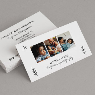 Modern photography professional photographer business card