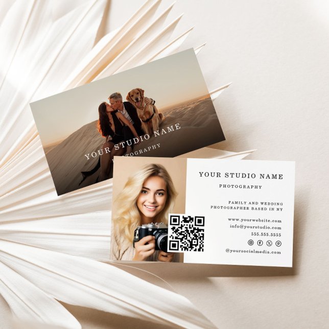 Modern Photography QR Code Business Card (Creator Uploaded)