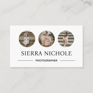 Modern Photography QR Code Business Card
