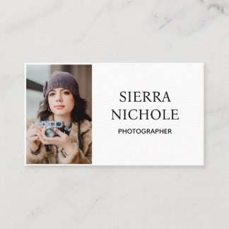 Modern Photography QR Code Business Card