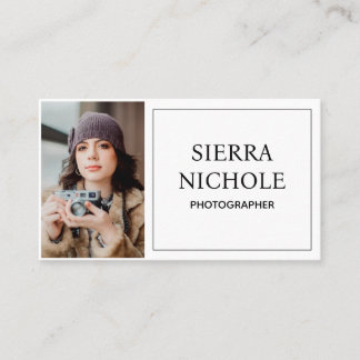 Modern Photography QR Code Business Card
