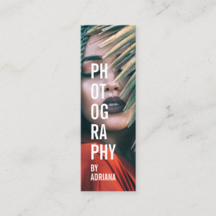 Modern photography trendy chic photo photographer mini business card