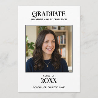 Modern PhotoName Graduation Announcement