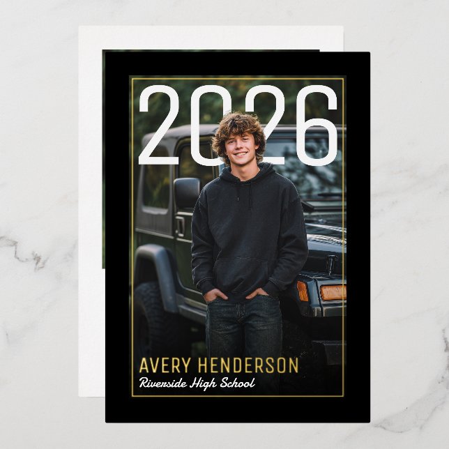 Modern PhotoPop Graduation Party (Front/Back)