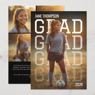 Modern PhotoPop Sports Graduation Announcement