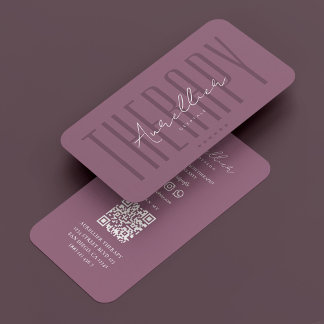 Modern Physical Therapist Dusty Pink Script Business Card