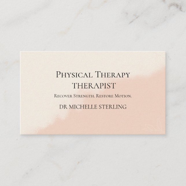 Modern Physical Therapy Appointment Reminder Card (Front)