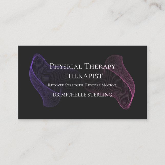 Modern Physical Therapy Appointment Reminder Card (Front)