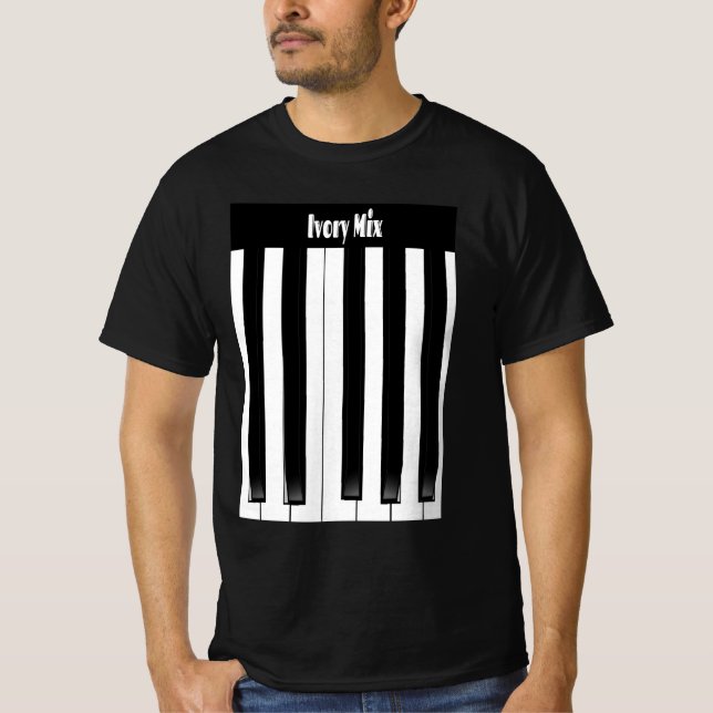 Modern Piano Keyboard Player T-Shirt (Front)