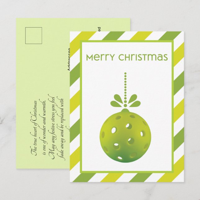 Modern Pickleball, custom text Postcard (Front/Back)