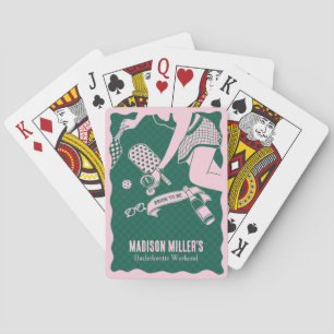 Modern Pickleball & Prosecco Bachelorette Weekend  Playing Cards