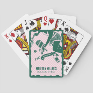 Modern Pickleball & Prosecco Bachelorette Weekend  Playing Cards