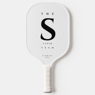 Modern Pickleball Team Pickleball Player Monogram Paddle