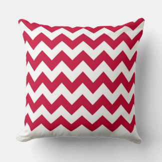 Modern Pillow Red Zig Zag Pattern CH9