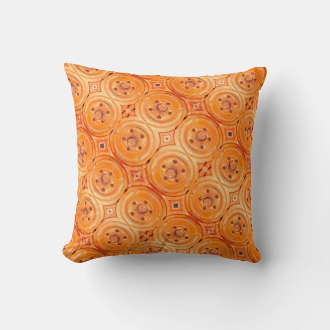 Modern pillow, Retro orange  pillow (Front)