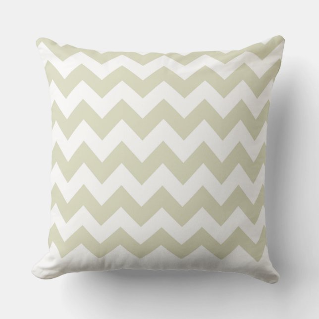Modern Pillow Tan Zig Zag Pattern CH9 (Front)