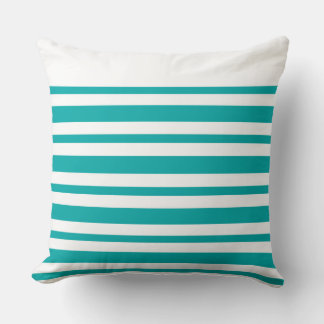 Modern Pillow Teal Stripe CH9 by marlodeedesigns