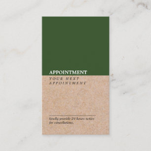 Modern Pine Accent KraftPrint Appointment Vertical Business Card