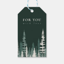 Modern Pine Forest Woodland Personalised Green