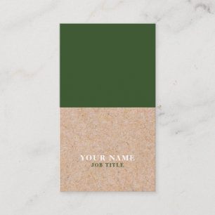Modern Pine PRINTED Kraft Vertical Business Card