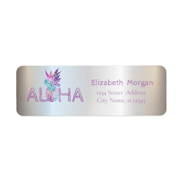 Modern Pineapple, Aloha ‚Silver (Front)