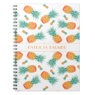 Modern Pineapple Fruit Pattern Notebook