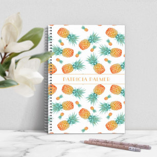 Modern Pineapple Fruit Pattern Notebook