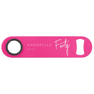 Modern Pink 40th Forty Fortieth birthday party