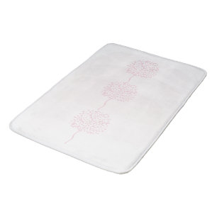 Modern Pink Abstract Nature Bath Mat