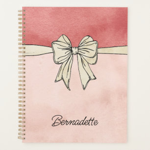 Modern Pink and Cream Bow Bridesmaids Planner