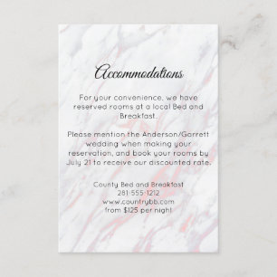 Modern Pink and Grey Marble Enclosure Card