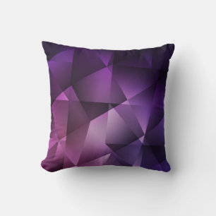 Modern pink and purple polygonal seamless pattern cushion
