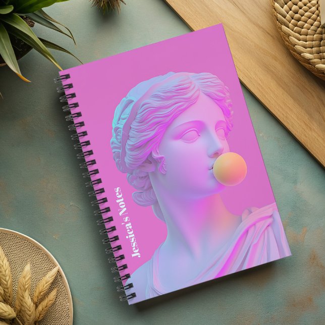 Modern Pink and Purple Pop Art Venus Notebook (Creator Uploaded)