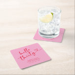 Modern Pink and Red Hello 30th Birthday Square Paper Coaster<br><div class="desc">Add a modern touch to your milestone celebration with these Pink and Red “Hello 30” square paper coasters. Perfect for cocktails,  drinks,  or dessert tables,  they bring a chic and coordinated look to your party décor. A fun and practical detail that completes your 30th birthday setup in style.</div>