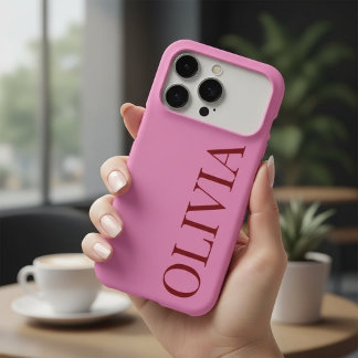 Modern Pink and Red Vertical Personalised Name