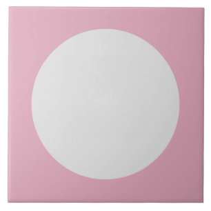 Modern Pink and White Polka dot pattern Tile