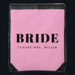 Modern Pink Bachelorette Future Mrs Bride Drawstring Bag<br><div class="desc">Modern Pink Bachelorette Future Mrs Bride Bag</div>