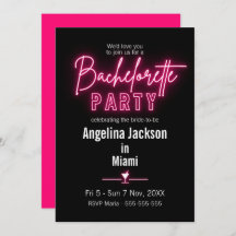 Modern Pink Bachelorette Party Weekend Itinerary